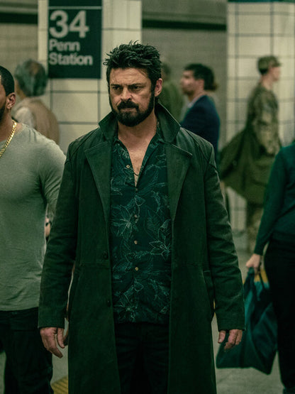 Billy Butcher The Boys Karl Urban Black Leather Coat