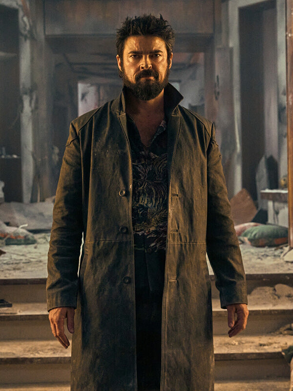 Billy Butcher The Boys Karl Urban Black Leather Coat