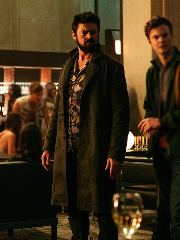 Billy Butcher The Boys Karl Urban Black Leather Coat