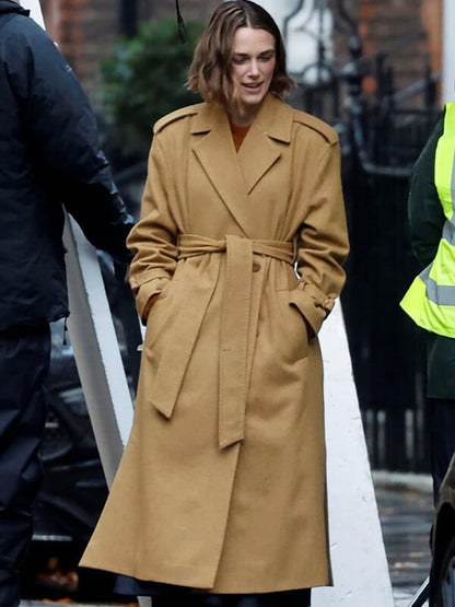 Black Doves S02 Keira Knightley Brown Wool Coat