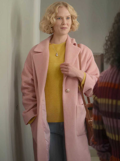 Black Mirror S07 Rosy McEwen Pink Wool Coat
