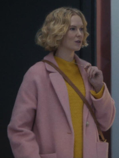 Black Mirror S07 Rosy McEwen Pink Wool Coat