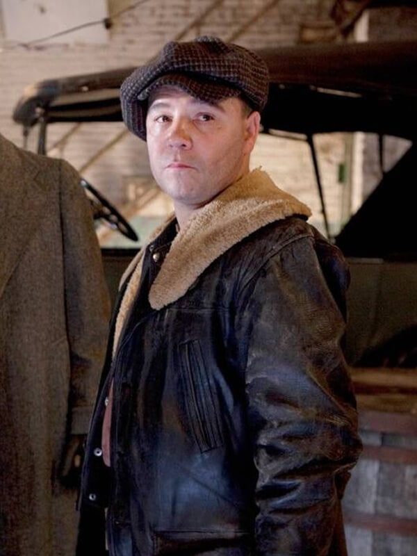 Boardwalk Empire Stephen Graham Brown Leather Coat