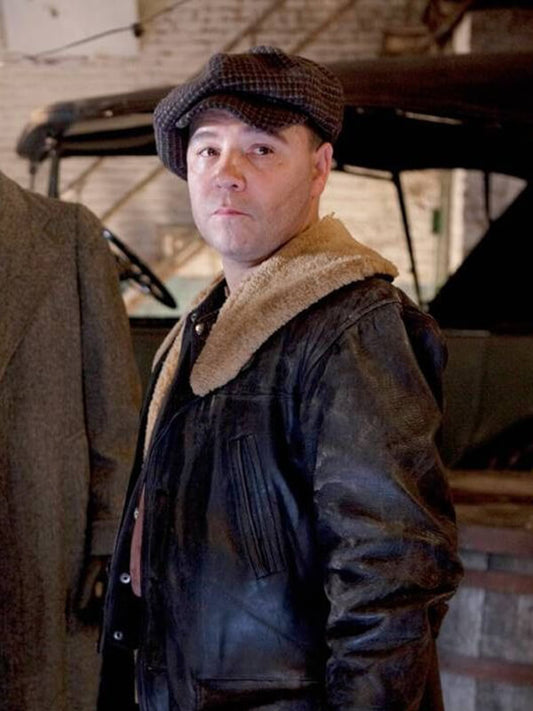 Boardwalk Empire Stephen Graham Brown Leather Coat