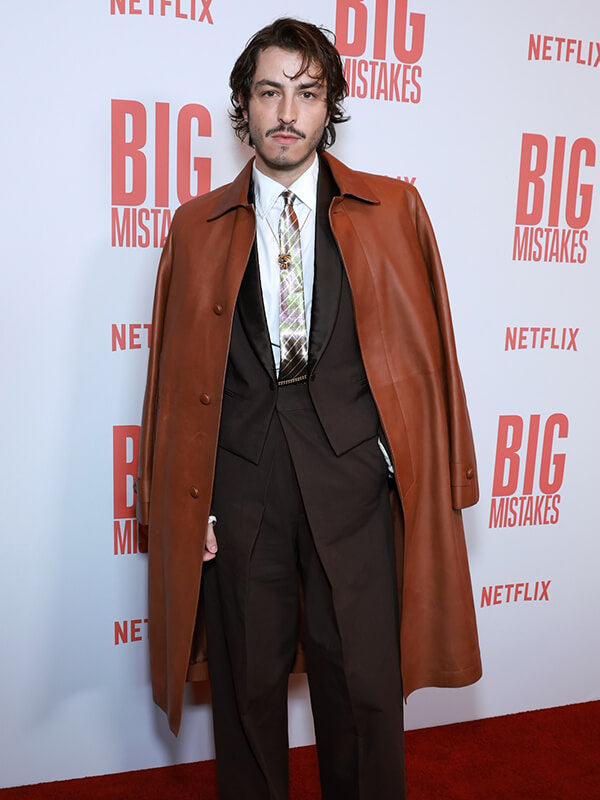 Boran Kuzum Big Mistakes 2026 Premiere Leather Coat