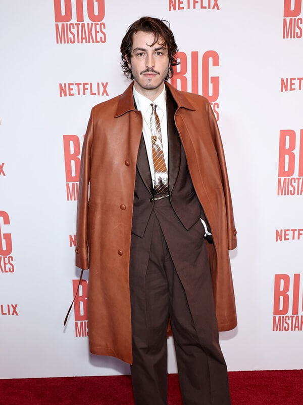 Boran Kuzum Big Mistakes 2026 Premiere Leather Coat