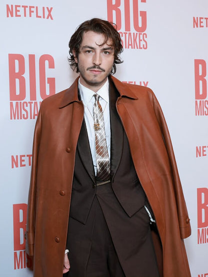 Boran Kuzum Big Mistakes 2026 Premiere Leather Coat