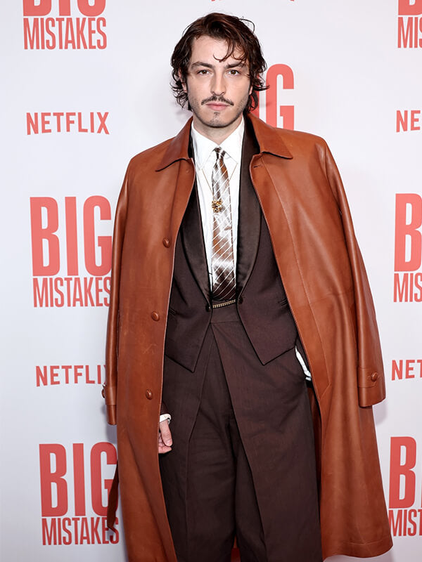 Boran Kuzum Big Mistakes 2026 Premiere Leather Coat