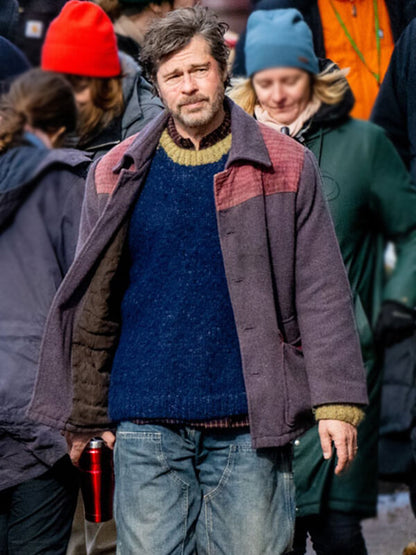 Brad Pitt The Riders 2027 Wool Jacket