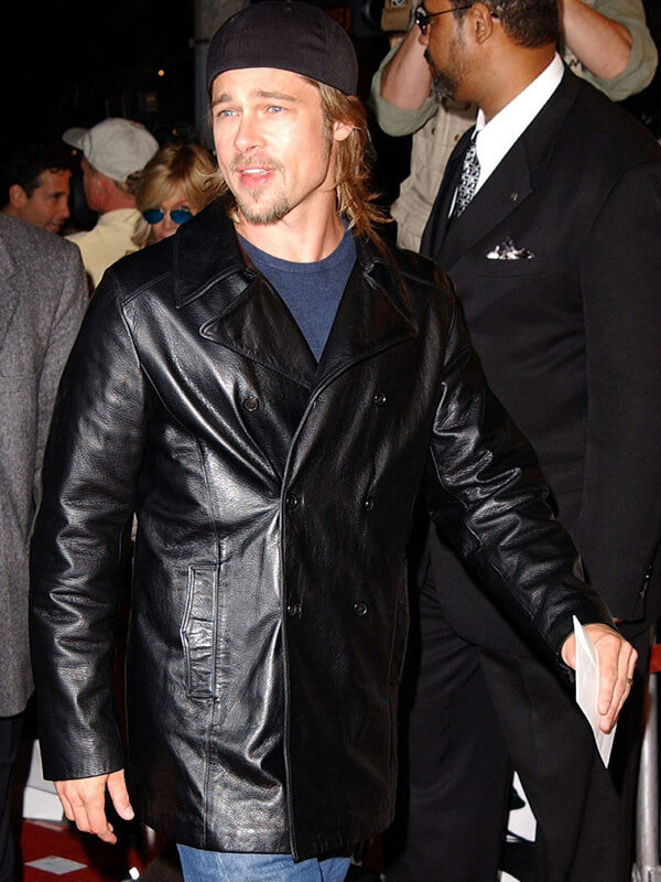 The Transporter Brad Pitt Premiere Leather Coat