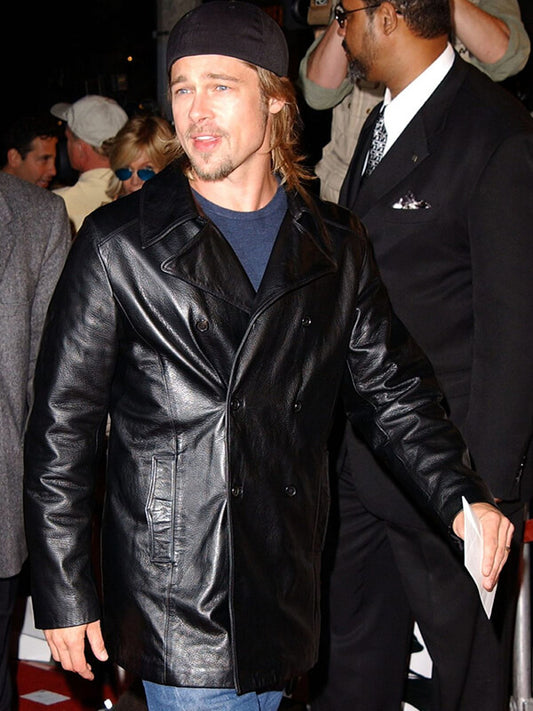 The Transporter Brad Pitt Premiere Leather Coat