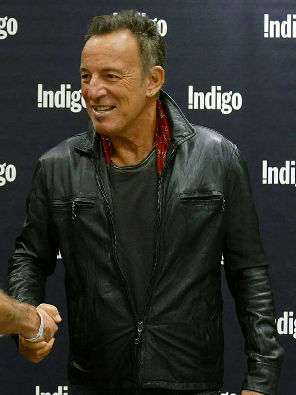 Bruce Springsteen Black Biker Leather Jacket