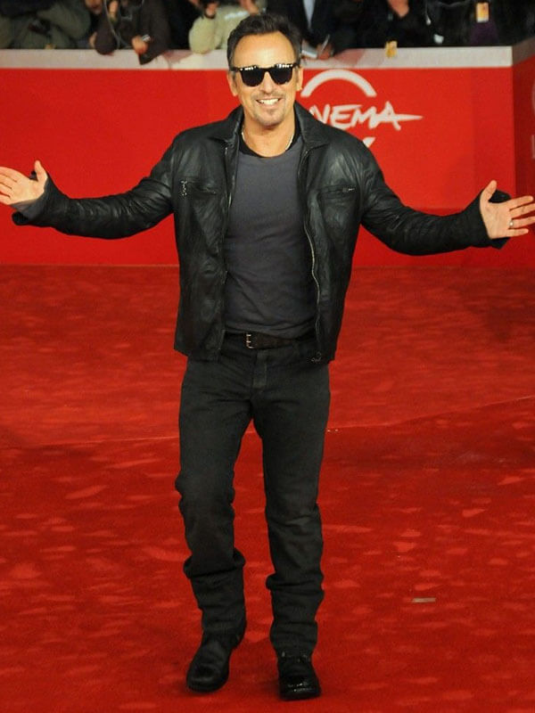Bruce Springsteen Black Biker Leather Jacket