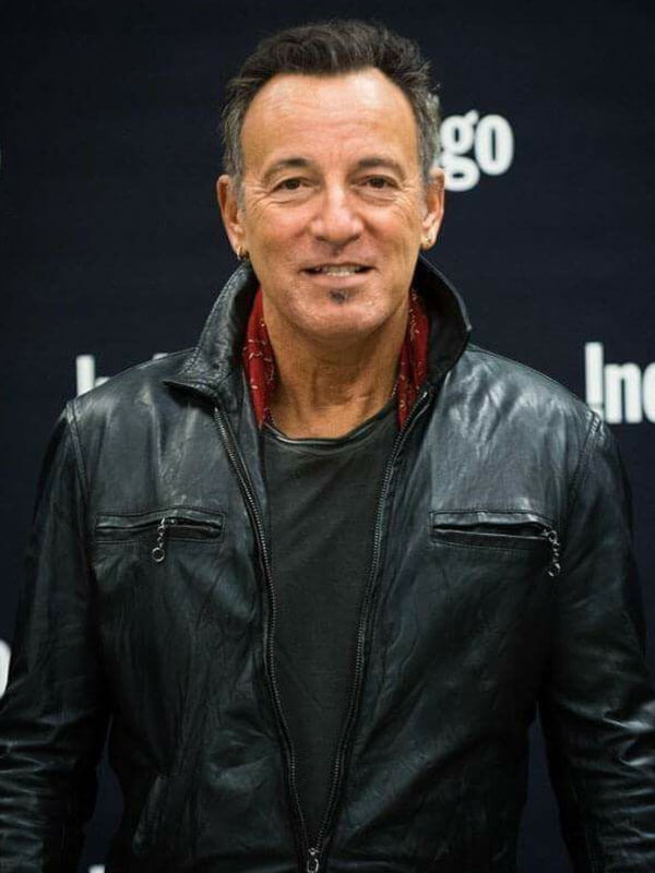 Bruce Springsteen Black Biker Leather Jacket