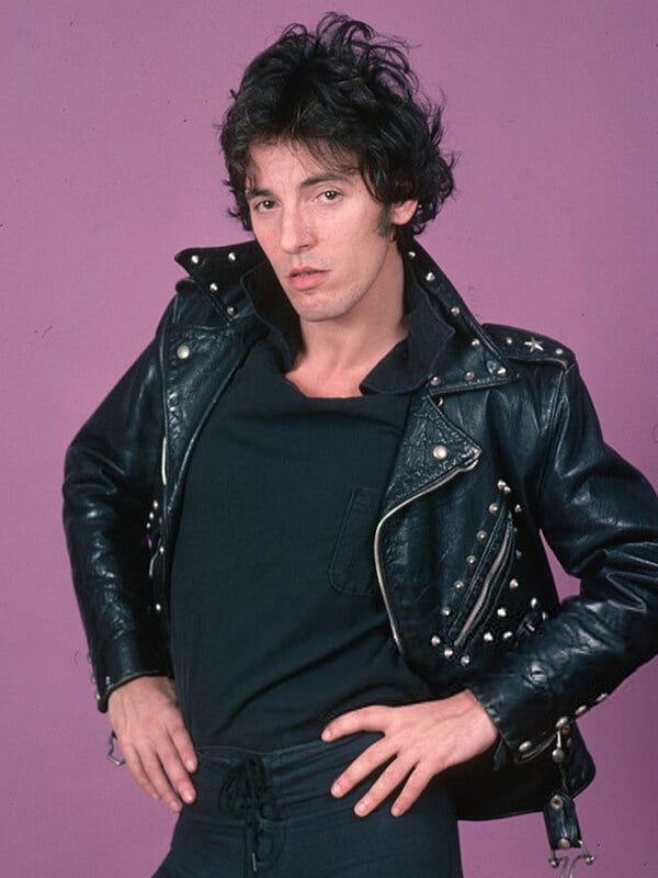 Bruce Springsteen Black Leather Studded Jacket