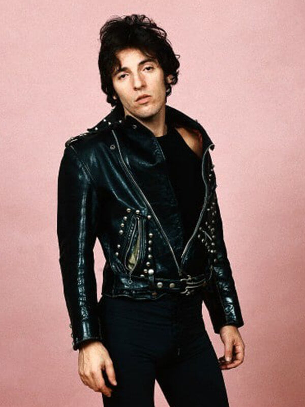 Bruce Springsteen Black Leather Studded Jacket