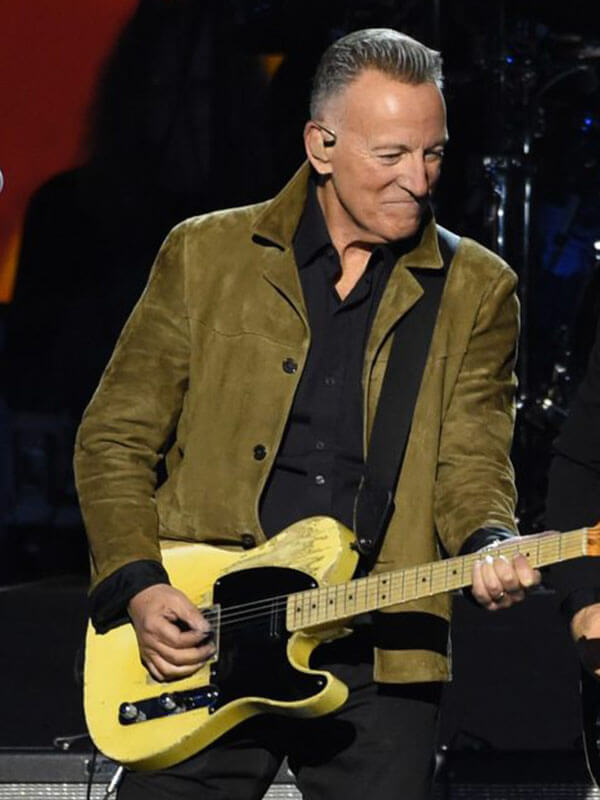 Bruce Springsteen Brown Suede Leather Jacket