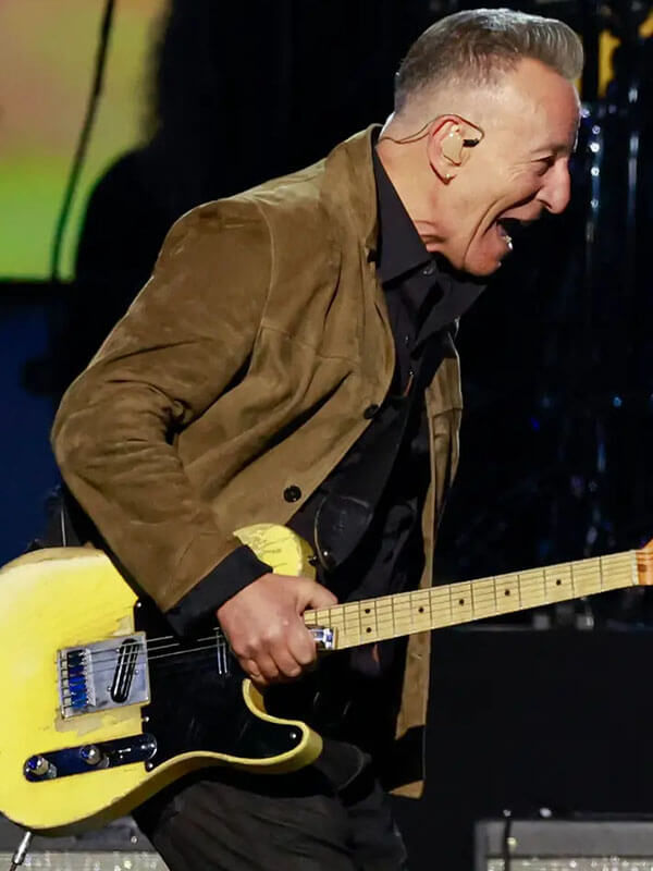 Bruce Springsteen Brown Suede Leather Jacket