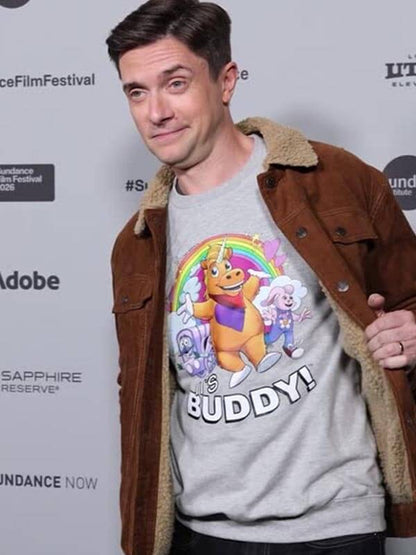 Buddy 2026 Topher Grace Shearling Corduroy Jacket
