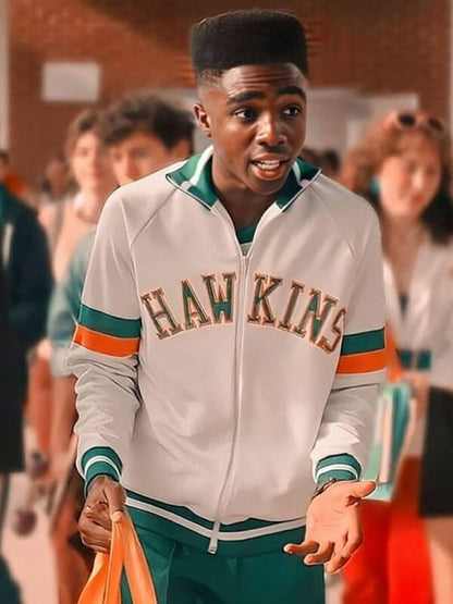 Caleb McLaughlin Stranger Things S04 Hawkins White Jacket