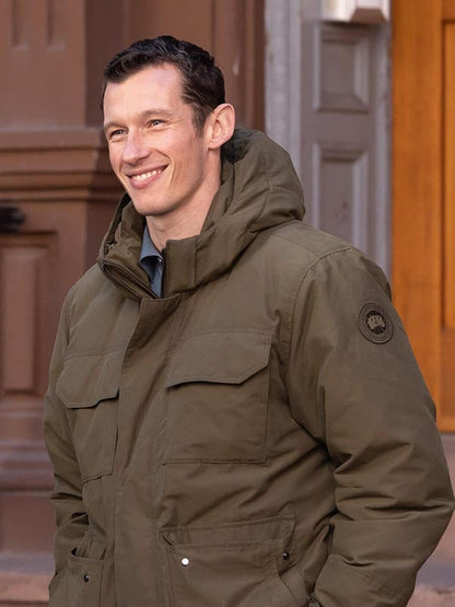 Callum Turner One Night Only 2026 Green Puffer Jacket