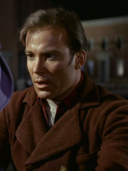 Captain James Star Trek William Shatner Brown Wool Coat