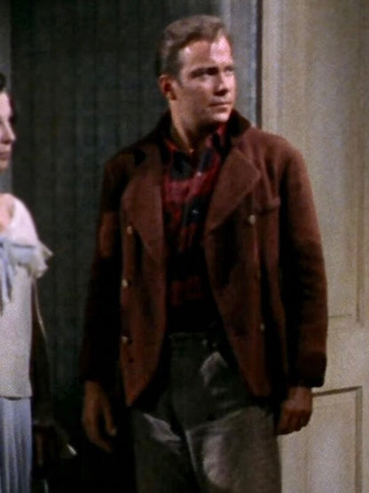 Captain James Star Trek William Shatner Brown Wool Coat