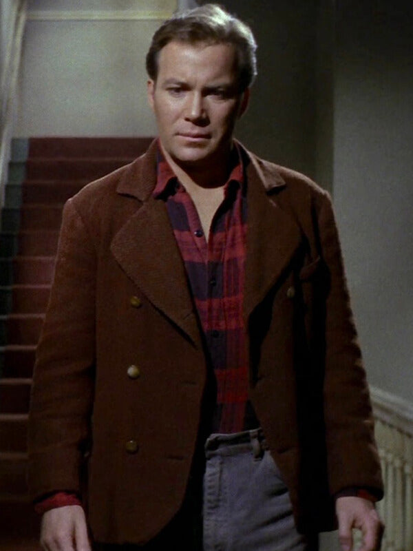 Captain James Star Trek William Shatner Brown Wool Coat