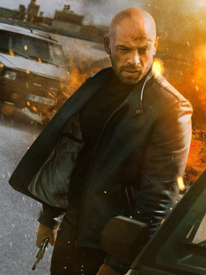 Carjackers 2025 Franck Gastambide Black Leather Jacket