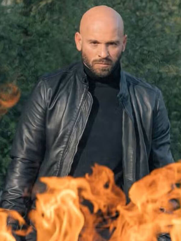 Carjackers 2025 Franck Gastambide Black Leather Jacket