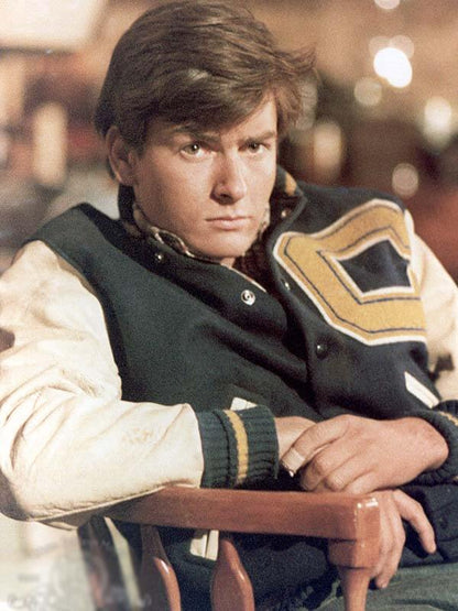 Charlie Sheen Red Dawn 1984 Matt Eckert Varsity Jacket
