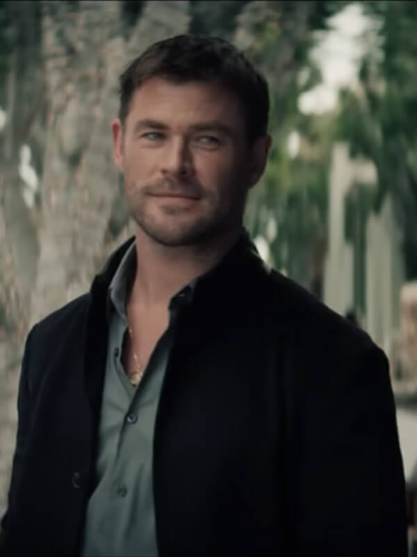 Chris Hemsworth Crime 101 Black Wool Jacket