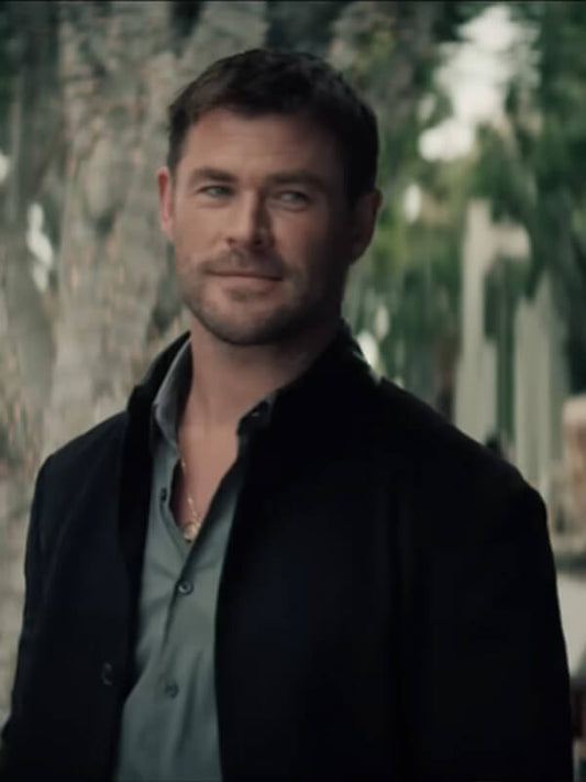 Chris Hemsworth Crime 101 Black Wool Jacket