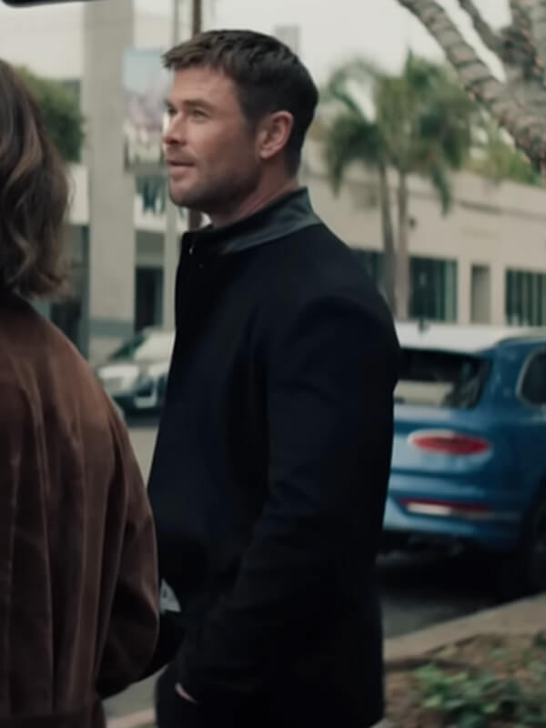 Chris Hemsworth Crime 101 Black Wool Jacket