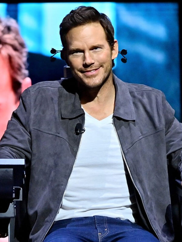 Chris Pratt Mercy at CinemaCon 2025 Grey Jacket
