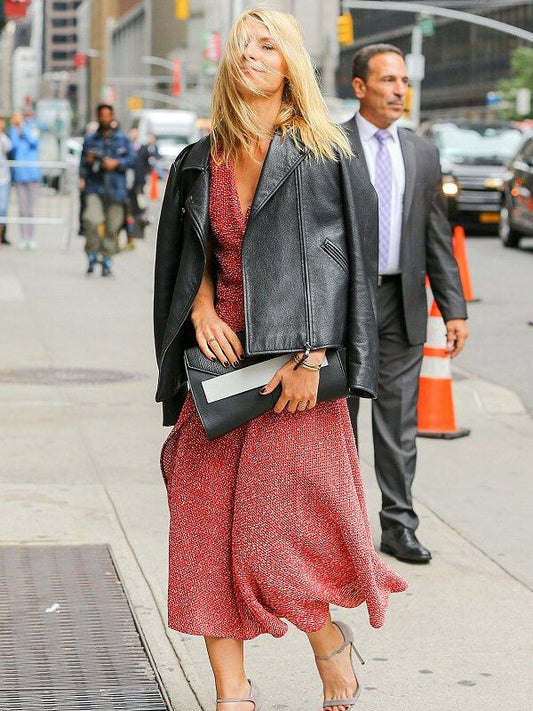 Claire Danes Biker Black Leather Jacket