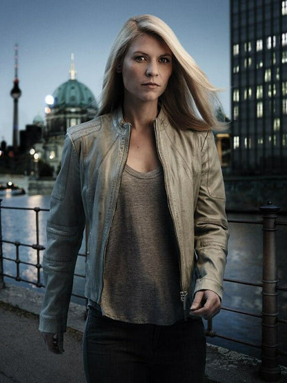 Claire Danes Homeland Series Leather Jacket