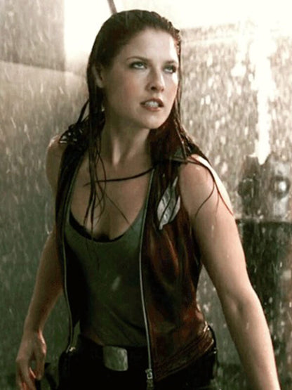 Claire Redfield Resident Evil The Final Chapter Red Leather Vest