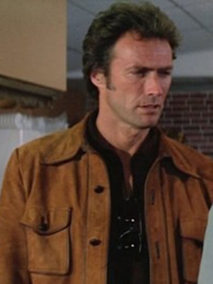 Clint Eastwood The Enforcer Brown Suede Jacket