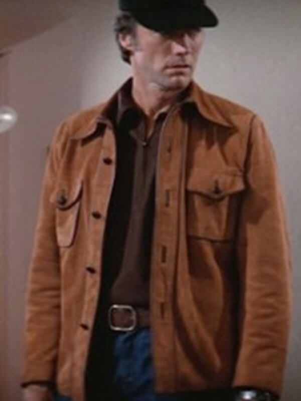 Clint Eastwood The Enforcer Brown Suede Jacket
