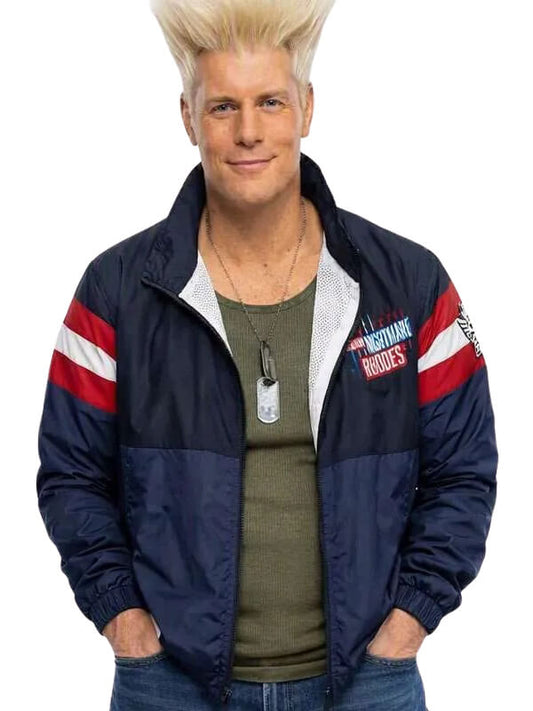 Cody Rhodes Street Fighter 2026 Guile Blue Jacket