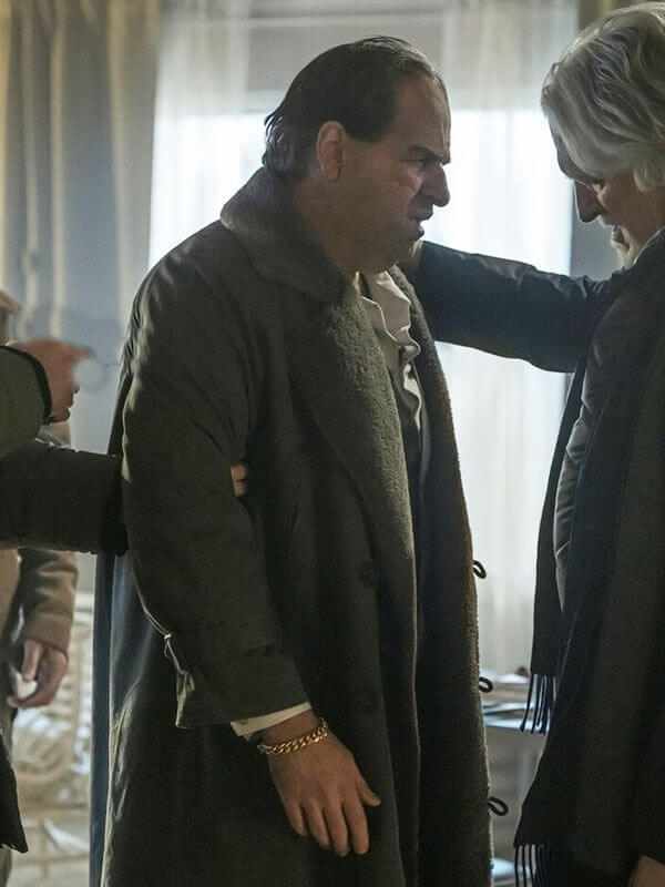 Colin Farrell The Penguin S01 Green Shearling Coat