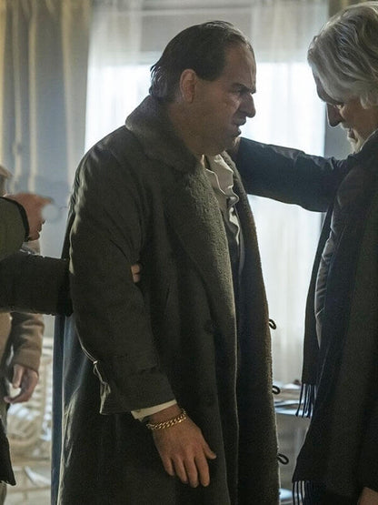 Colin Farrell The Penguin S01 Green Shearling Coat