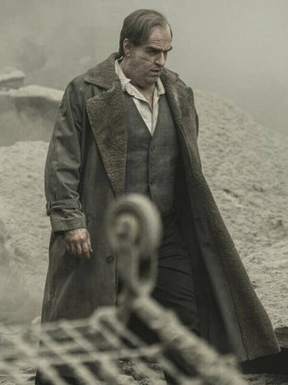 Colin Farrell The Penguin S01 Green Shearling Coat
