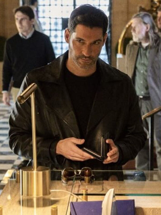 Colin Glass CIA 2026 Black Leather Coat