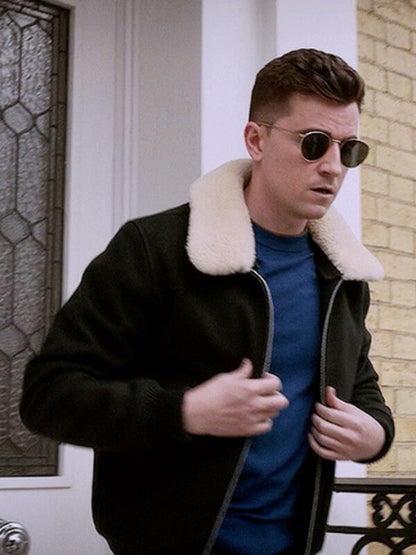 Colin Hughes Ted Lasso S03 Black Wool Jacket