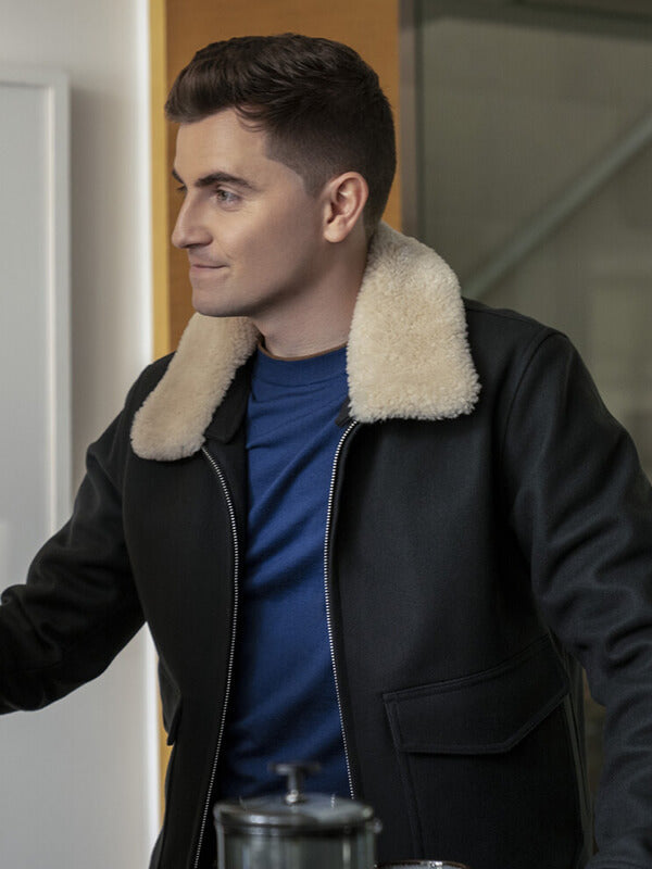 Colin Hughes Ted Lasso S03 Black Wool Jacket