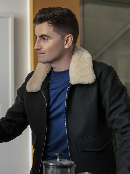 Colin Hughes Ted Lasso S03 Black Wool Jacket