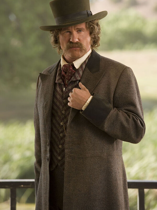 Comanche Moon Val Kilmer Brown Wool Coat