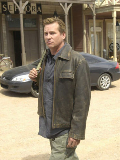 Conspiracy Val Kilmer Black Leather Jacket
